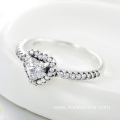 Hot sale 925 silver moissanite ring diamond ring